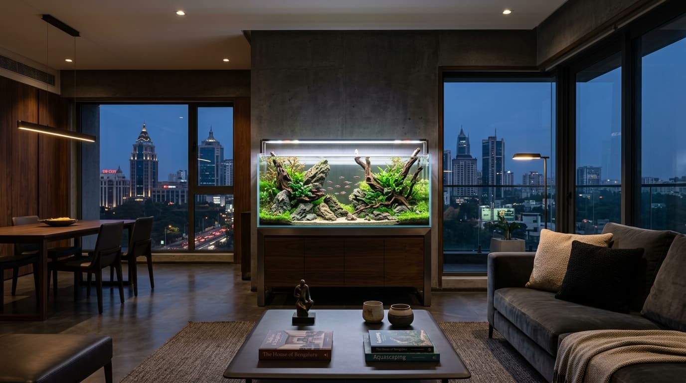 Creators Aquarium 4-foot planted nature aquarium in Bengaluru penthouse